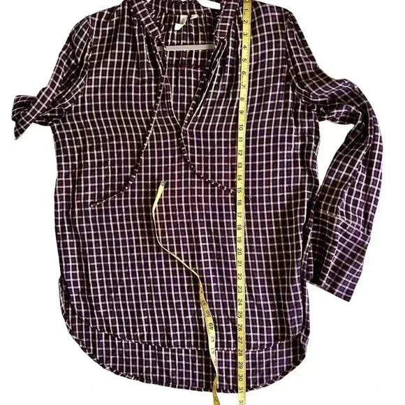 Treasure & Bond plaid tie neck pull on top size Large - Picture 11 of 11